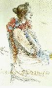 Carl Larsson portrarr av johanne dybwad France oil painting artist